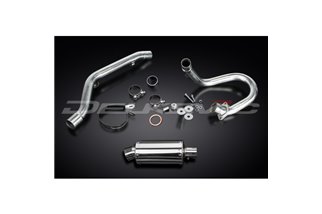 SUZUKI DRZ400S DRZ400SM SISTEMA DI SCARICO COMPLETO SILENZIATORE OVALE INOX DA 225 MM