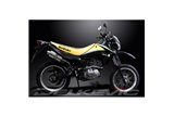 SUZUKI DR125SM 2009-14 SISTEMA DI SCARICO COMPLETO SILENZIATORE OVALE INOX DA 225 MM