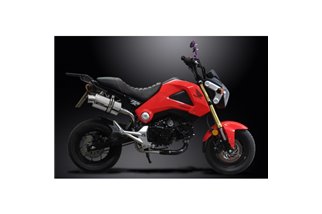 HONDA MSX125 GROM 13-15 PARAFANGO SISTEMA DI SCARICO COMPLETO 225MM OVALE INOX