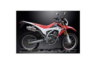 HONDA CRF250 LM 2012-16 SISTEMA DI SCARICO COMPLETO SILENZIATORE OVALE INOX DA 225 MM