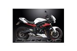 TRIUMPH STREET TRIPLE 675 13-16 DECAT FULL 3-1 EXHAUST 225MM OVAL SILENCER