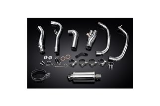 KAWASAKI NINJA 300 2013-19 SCARICO COMPLETO 2-1 SILENZIATORE OVALE INOX 225MM