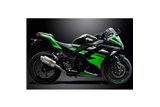 KAWASAKI NINJA 300 2013-19 SCARICO COMPLETO 2-1 SILENZIATORE OVALE INOX 225MM