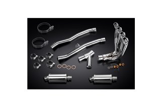 KAWASAKI ZZR1400 08-11 SISTEMA DI SCARICO 4-2 SILENZIATORI OVALI INOX DA 225 MM