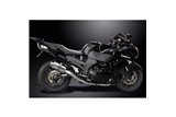 KAWASAKI ZZR1400 08-11 SISTEMA DI SCARICO 4-2 SILENZIATORI OVALI INOX DA 225 MM