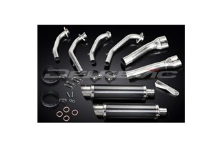 HONDA GL1000 GOLDWING 75-79 FULL 4-2 STAINLESS EXHAUST 350MM CARBON SILENCERS