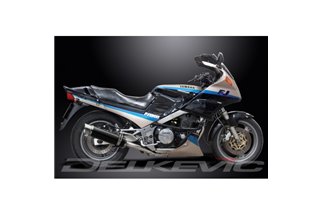 YAMAHA FJ1200 3XW 1991-96 SISTEMA DI SCARICO COMPLETO SILENZIATORI TONDO IN CARBONIO DA 350 MM