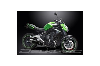 KAWASAKI ER6N ER6F 2012-16 SISTEMA DI SCARICO COMPLETO SILENZIATORE TONDO BSAU IN CARBONIO DA 350 MM