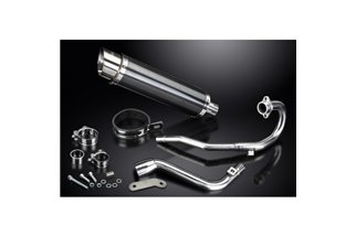 HONDA CRF250 LM 2012-16 SISTEMA DI SCARICO COMPLETO 350MM CARBONIO SILENZIATORE BSAU TONDO