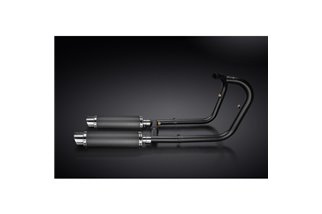 KAWASAKI W650 W800 2019-24 SCARICO COMPLETO 2-2 SILENZIATORI TONDO 350MM CARBONIO CERAMICA