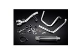 HONDA NT650V DEAUVILLE 98-05 ROUND 350MM CARBON SILENCER FULL EXHAUST SYSTEM