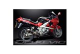 KAWASAKI ZZR400 ZZR600 1990-2009 KIT SCARICO SILENZIATORE TONDO IN CARBONIO DA 200 MM