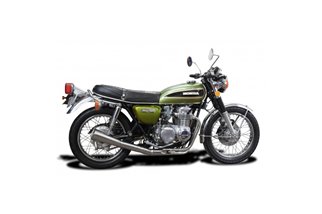 HONDA CB550K 1974-76 SCARICO COMPLETO 4-1 IN ACCIAIO INOX SILENZIATORE MEGAFONO CLASSICO