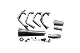 HONDA CB550F 1975-77 SCARICO COMPLETO 4-1 IN ACCIAIO INOX SILENZIATORE MEGAFONO CLASSICO