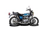 HONDA CB550F 1975-77 SCARICO COMPLETO 4-1 IN ACCIAIO INOX SILENZIATORE MEGAFONO CLASSICO