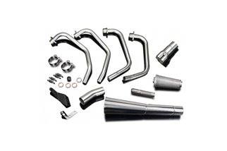 HONDA CB900F 1979-83 SCARICO COMPLETO 4-1 IN ACCIAIO INOX SILENZIATORE MEGAFONO CLASSICO