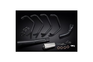 KAWASAKI Z900 Z1A-B 72-76 SCARICO COMPLETO 4-1 IN CERAMICA NERO MEGAFONO SILENZIATORE