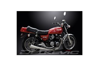 KAWASAKI Z750E-KZ 1980-82 SCARICO COMPLETO 4-1 IN ACCIAIO INOX SILENZIATORE MEGAFONO CLASSICO