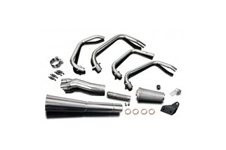 KAWASAKI ZN700A LTD 84-85 FULL 4-1 STAINLESS EXHAUST CLASSIC MEGAPHONE SILENCER