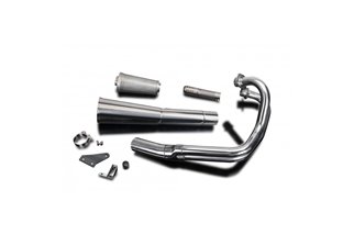 YAMAHA XS650 B 74-79 SCARICO COMPLETO 2-1 IN ACCIAIO INOX SILENZIATORE MEGAFONO CLASSICO