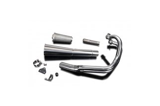 YAMAHA XS650 SE-B 1978-85 FULL 2-1 STAINLESS EXHAUST CLASSIC MEGAPHONE SILENCER