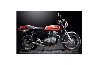 HONDA CB750F1 75-76 SCARICO COMPLETO 4-1 IN ACCIAIO INOX SILENZIATORE DRITTO CLASSICO