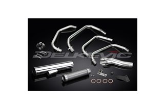 KAWASAKI GT750-KZ 1982-88 SCARICO COMPLETO 4-1 INOX SILENZIATORE DRITTO CLASSICO