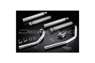 YAMAHA XVS650 DRAGSTAR 97-03 FULL 2-2 EXHAUST 550MM CUSTOM SILENCER BULL NOSE