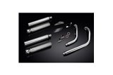 HONDA VT750 SHADOW SPIRIT 08-18 SCARICO COMPLETO 2-2 SILENZIATORE PERSONALIZZATO DA 550 MM BULL NOSE