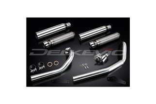 YAMAHA XVS650A DRAGSTAR 04-16 SCARICO COMPLETO 2-2 SILENZIATORE PERSONALIZZATO DA 410 MM BULL NOSE