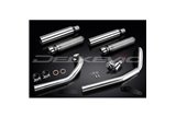 YAMAHA XVS650A DRAGSTAR 04-16 SCARICO COMPLETO 2-2 SILENZIATORE PERSONALIZZATO DA 410 MM BULL NOSE