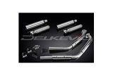 SUZUKI VL800 INTRUDER 01-16 SCARICO COMPLETO 2-2 410MM SILENZIATORI BULL NOSE INOX