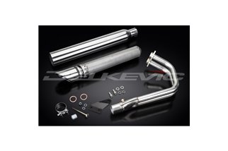 KAWASAKI VULCAN S EN650 2015-21 SCARICO COMPLETO 2-1 SILENZIATORE PERSONALIZZATO 550MM TAGLIO obliquo