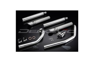 YAMAHA XVS650 DRAGSTAR 97-03 FULL 2-2 EXHAUST 550MM CUSTOM SILENCER SLASH CUT