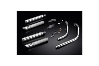 HONDA VT750 SHADOW SPIRIT 08-18 SCARICO COMPLETO 2-2 SILENZIATORE PERSONALIZZATO 550MM TAGLIO SLASH