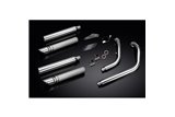 HONDA VT750 SHADOW SPIRIT 08-18 SCARICO COMPLETO 2-2 SILENZIATORE PERSONALIZZATO 550MM TAGLIO SLASH