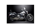 HONDA VT750 SHADOW SPIRIT 08-18 SCARICO COMPLETO 2-2 SILENZIATORE PERSONALIZZATO 550MM TAGLIO SLASH