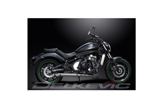 KAWASAKI VULCAN S EN650 2015-21 FULL 2-1 EXHAUST 410MM CUSTOM SILENCER SLASH CUT