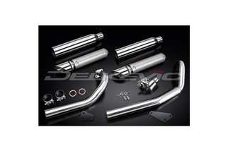 YAMAHA XVS650 DRAGSTAR 97-03 SCARICO COMPLETO 2-2 SILENZIATORE PERSONALIZZATO 410MM TAGLIO A SFERA