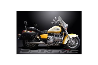 HONDA GL1500C F6C VALKYRIE 96-03 SCARICO COMPLETO 6-2 SILENZIATORE DA 410 MM SLASHCUT BAFFLE