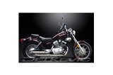 YAMAHA XV125 XV250 VIRAGO 88-17 SCARICO COMPLETO 2-2 SILENZIATORE PERSONALIZZATO 410MM TAGLIO A SFERA