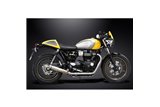 TRIUMPH STREET CUP 17-19 SISTEMA DI SCARICO COMPLETO SILENZIATORE CUSTOM SLASH CUT DA 410 MM