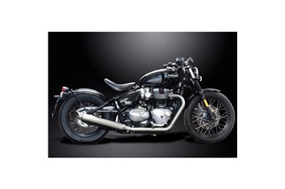 TRIUMPH BONNEVILLE BOBBER 2017-2022 SCARICO COMPLETO 550MM SILENZIATORE PERSONALIZZATO TURN OUT