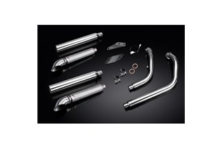 HONDA VT750 SHADOW SPIRIT 08-18 SCARICO COMPLETO 2-2 SILENZIATORE PERSONALIZZATO DA 550 MM TURN OUT