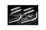 YAMAHA XVS650A DRAGSTAR 04-16 SCARICO COMPLETO 2-2 SILENZIATORE PERSONALIZZATO DA 410 MM TURN OUT