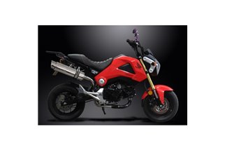 HONDA MSX125 GROM 13-15 PARAFANGO SISTEMA DI SCARICO COMPLETO 350MM ACCIAIO INOX TONDO