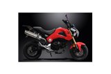 HONDA MSX125 GROM 13-15 PARAFANGO SISTEMA DI SCARICO COMPLETO 350MM ACCIAIO INOX TONDO