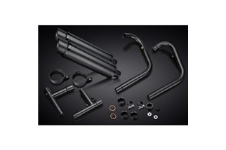 KAWASAKI W650 W800 2019-24 SCARICO COMPLETO SILENZIATORI TONDO 350MM INOX CERAMICA