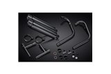 KAWASAKI W650 W800 2019-24 SCARICO COMPLETO SILENZIATORI TONDO 350MM INOX CERAMICA