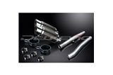 TRIUMPH TRIDENT 750 900 1991-93 200MM ROUND CARBON SILENCER EXHAUST KIT